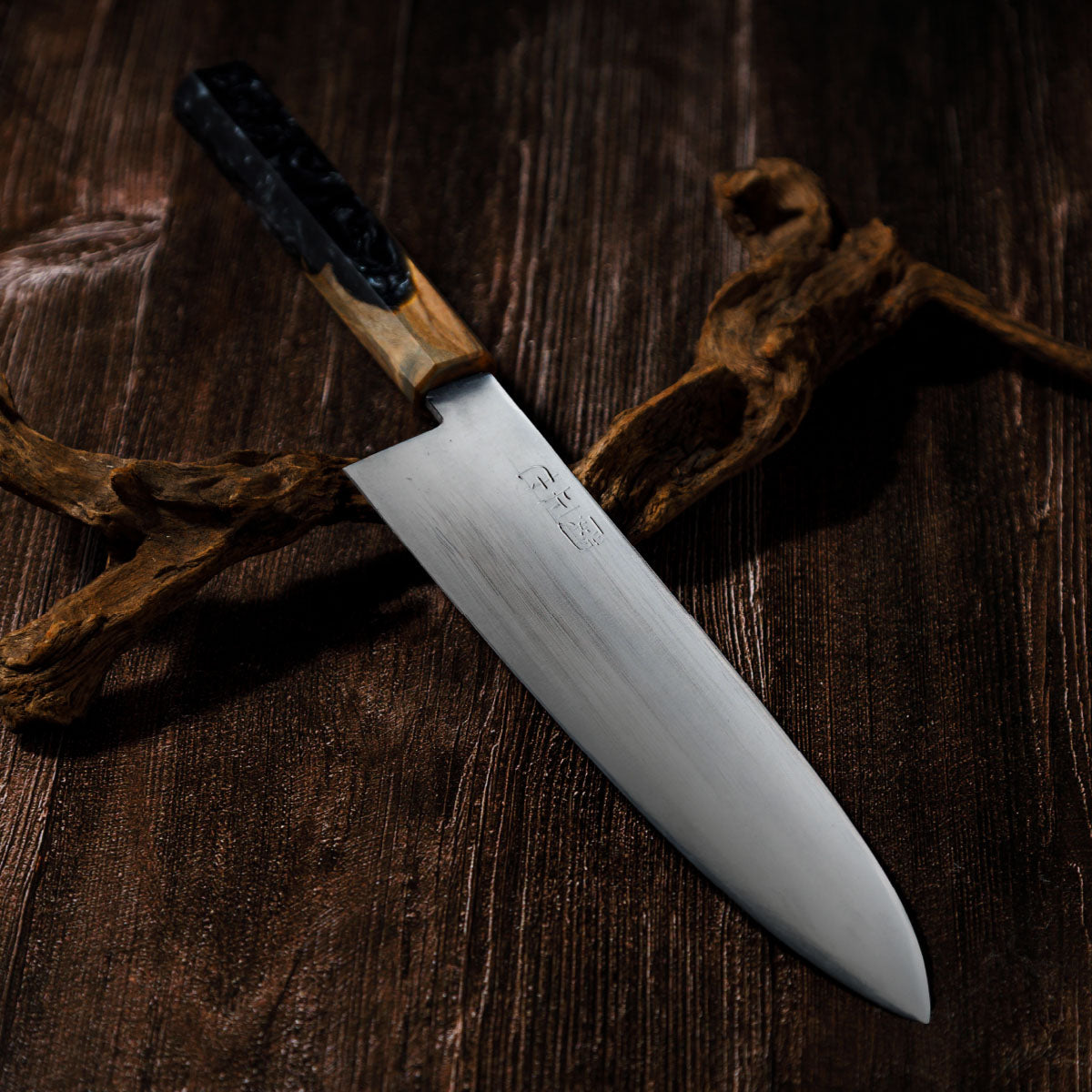 Katana Knives – Approx. 205mm Tamahagane Chef’s Knife, hand-forged by a Japanese swordsmith in Seki, Gifu.