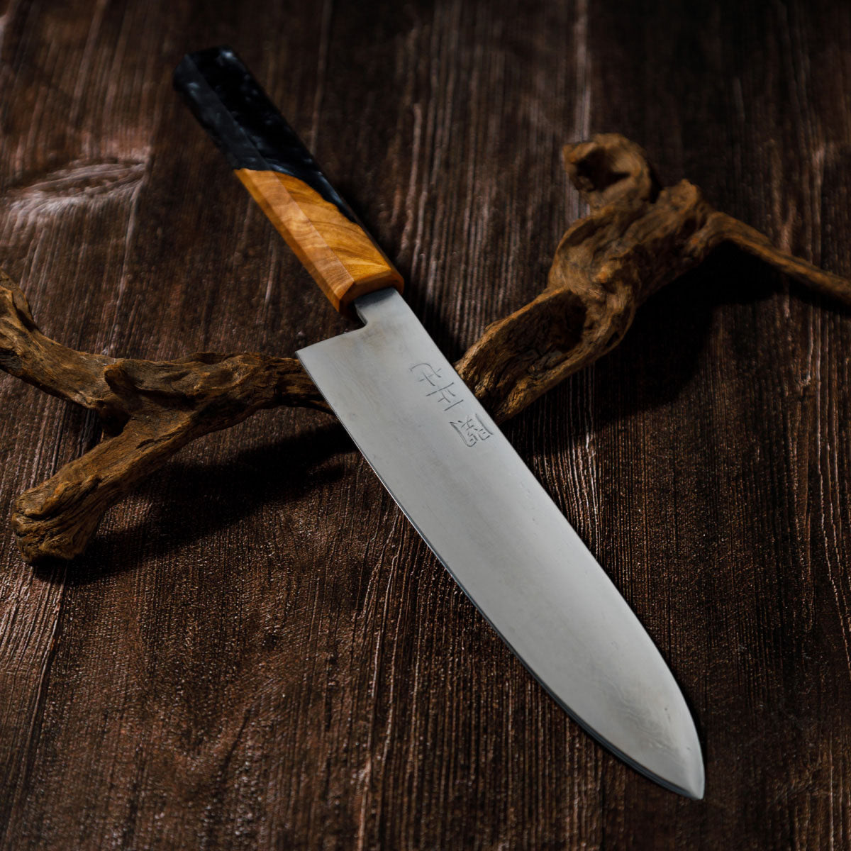 Katana Knives – Approx. 210mm Tamahagane Chef’s Knife, hand-forged by a Japanese swordsmith in Seki, Gifu.