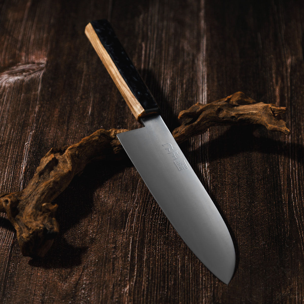 Katana Knives – Approx. 180mm Tamahagane Santoku Knife, hand-forged by a Japanese swordsmith in Seki, Gifu.