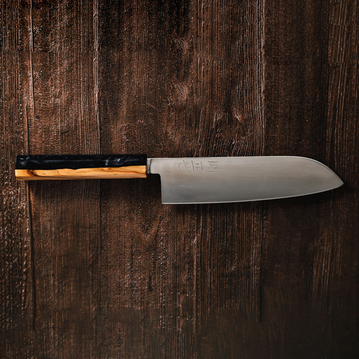 Katana Knives – Approx. 180mm Tamahagane Santoku Knife, hand-forged by a Japanese swordsmith in Seki, Gifu.